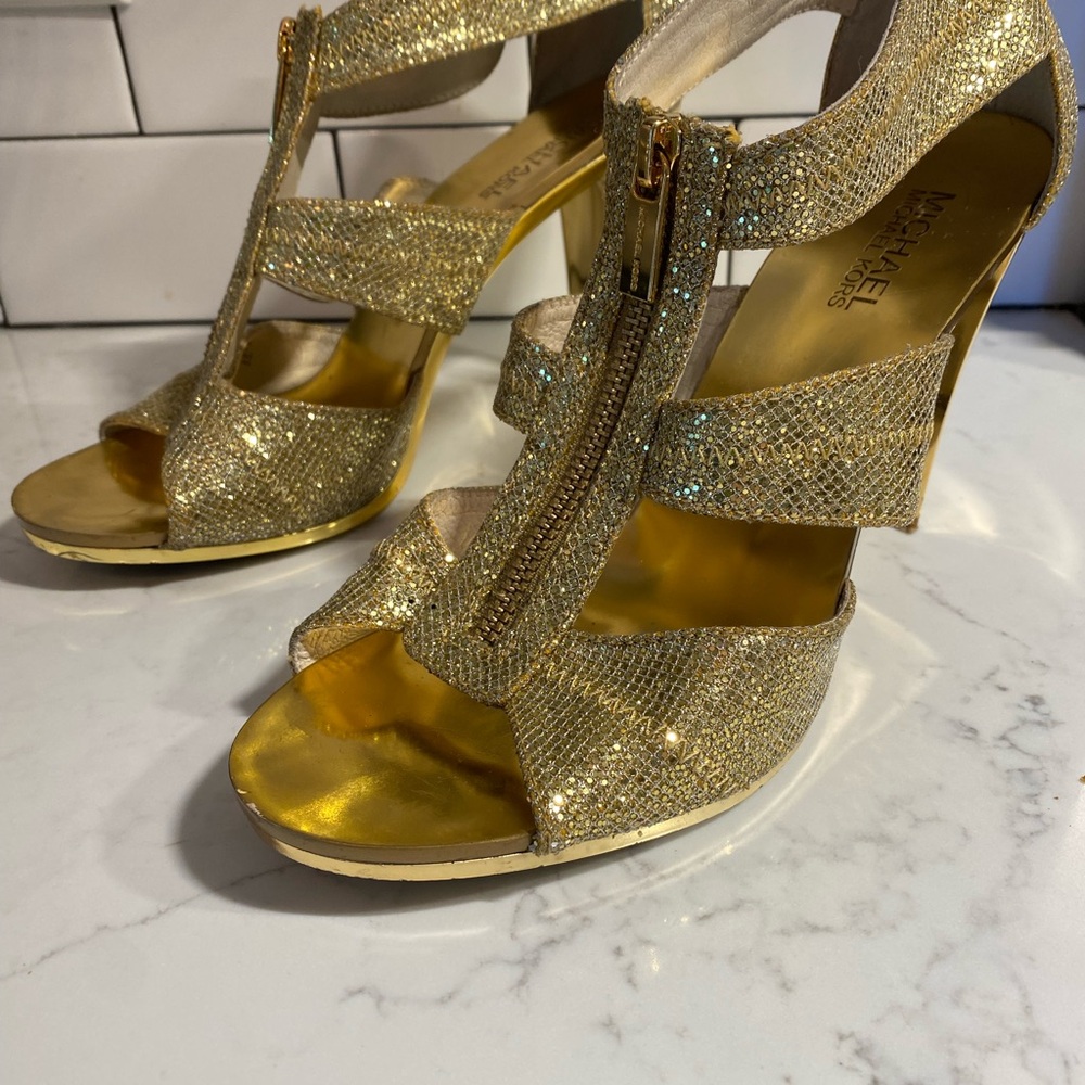 Michael Kors Glittering Gold Heels